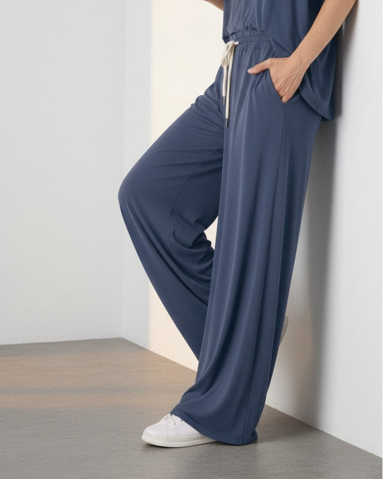Pantaloni Largi Lejeri Cu Șnur – Pantaloni Palazzo Vaporoși