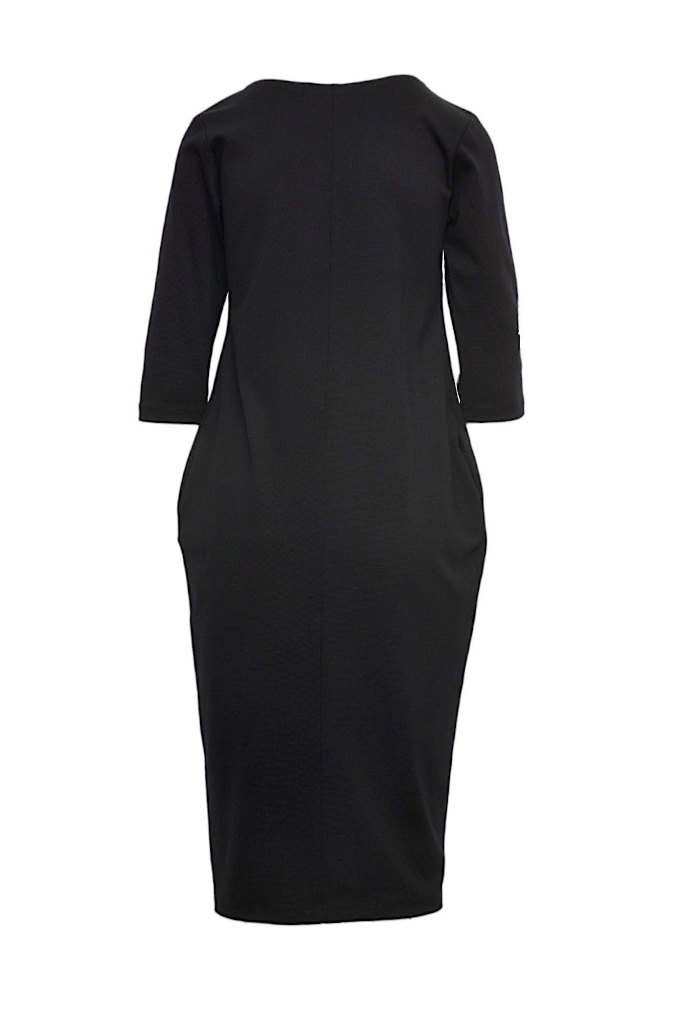 Rochie Midi Tip Creion Cu Buzunare Laterale, Mâneci 3/4