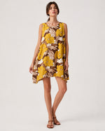 Rochie scurtă cu imprimeu floral, vedere din față
