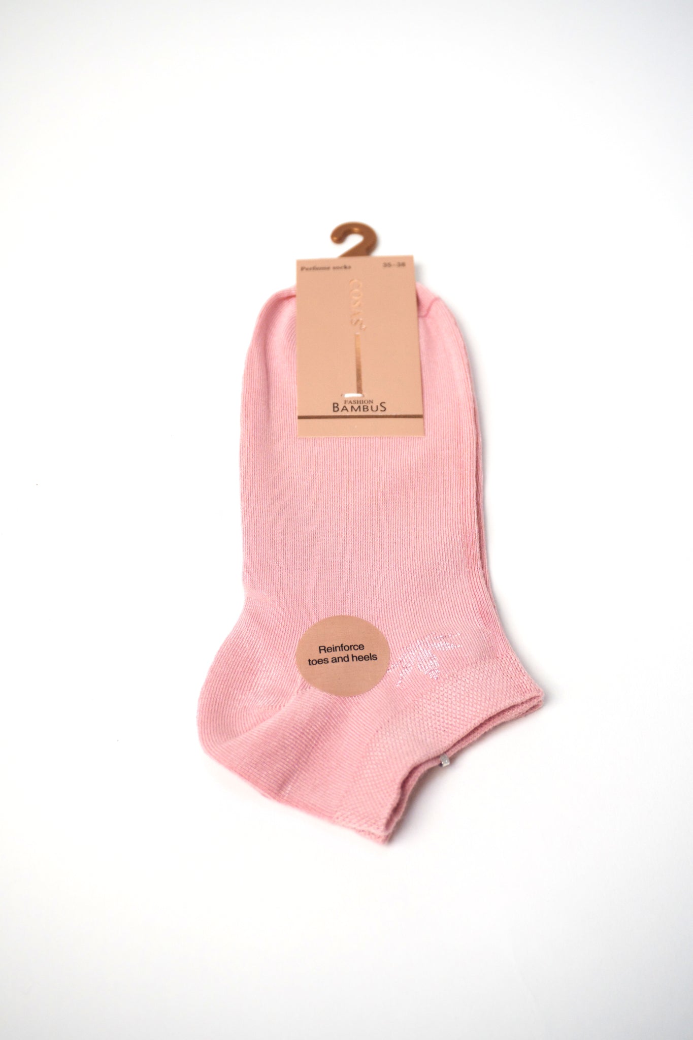 Șosete roz din bumbac cu spandex, mărimea 35-38
