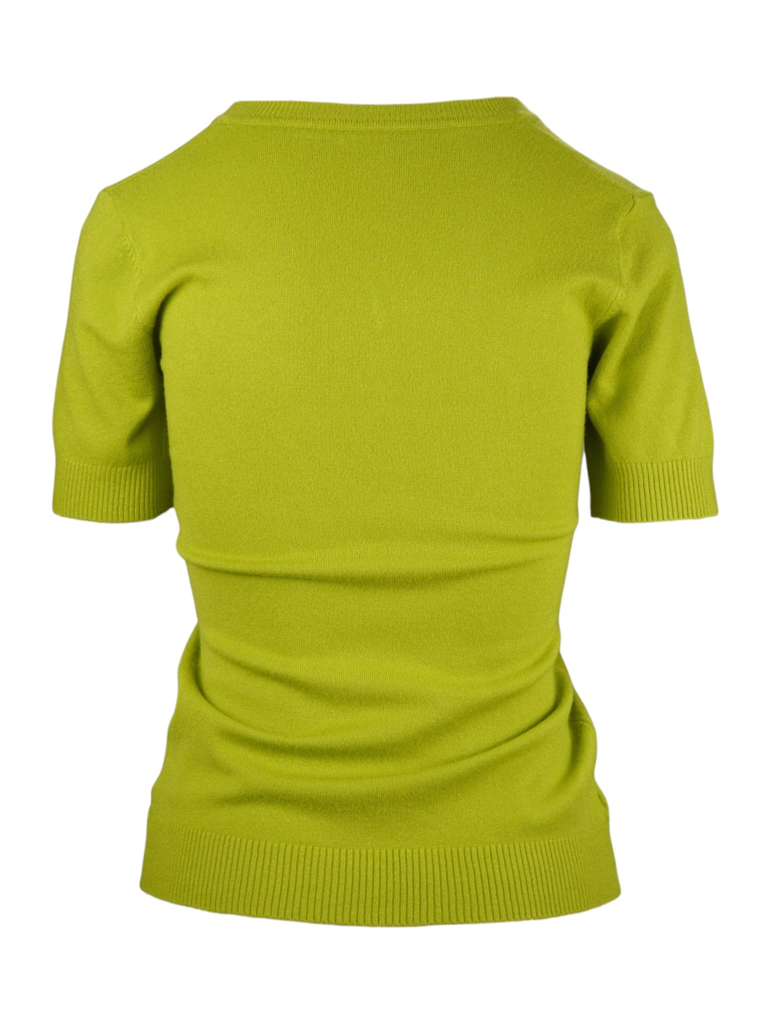 Top Slim Fit Soft Cu Mâneca Scurtă Și Decolteu În V