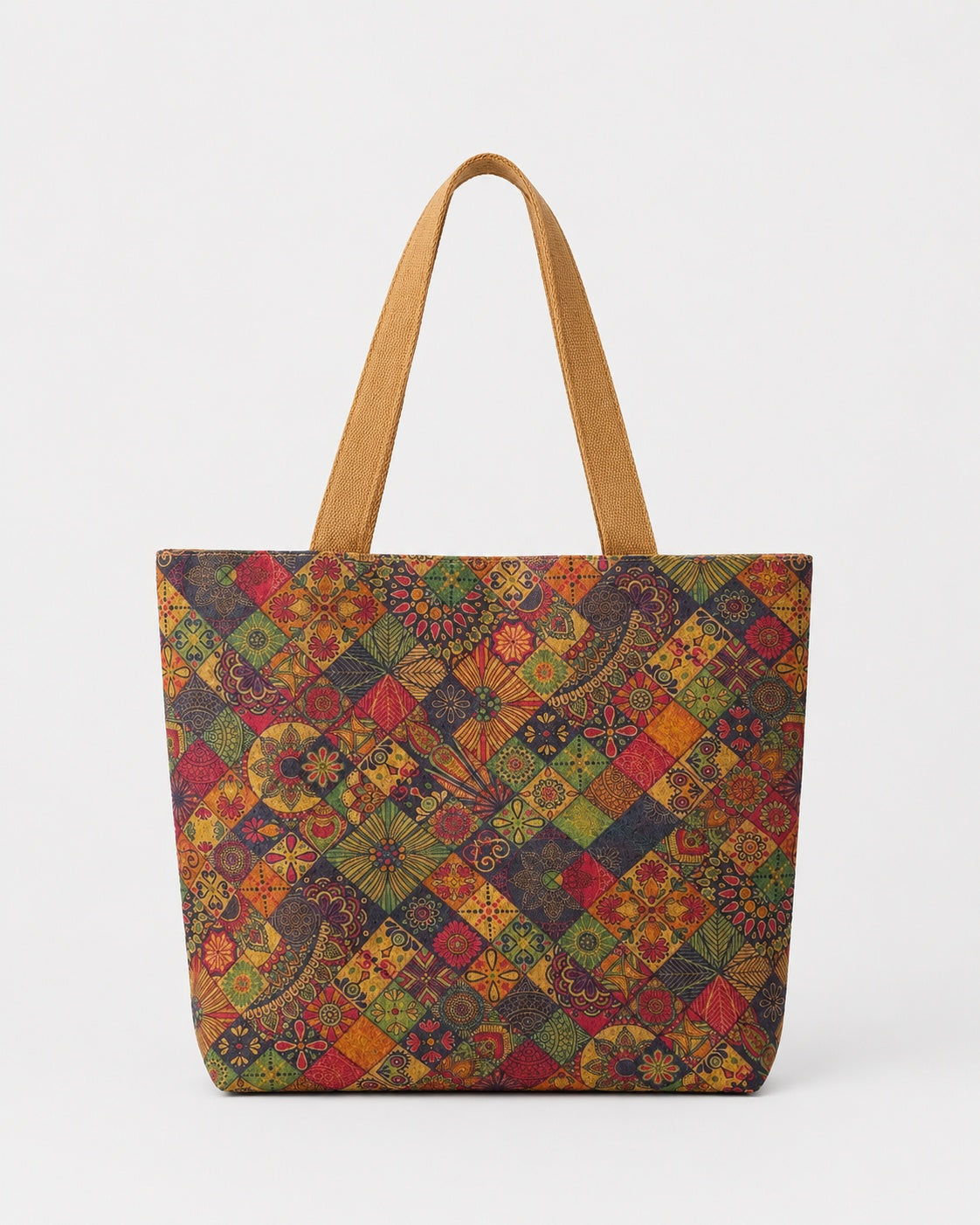 Tote bag din plută cu print Murano, vedere din față