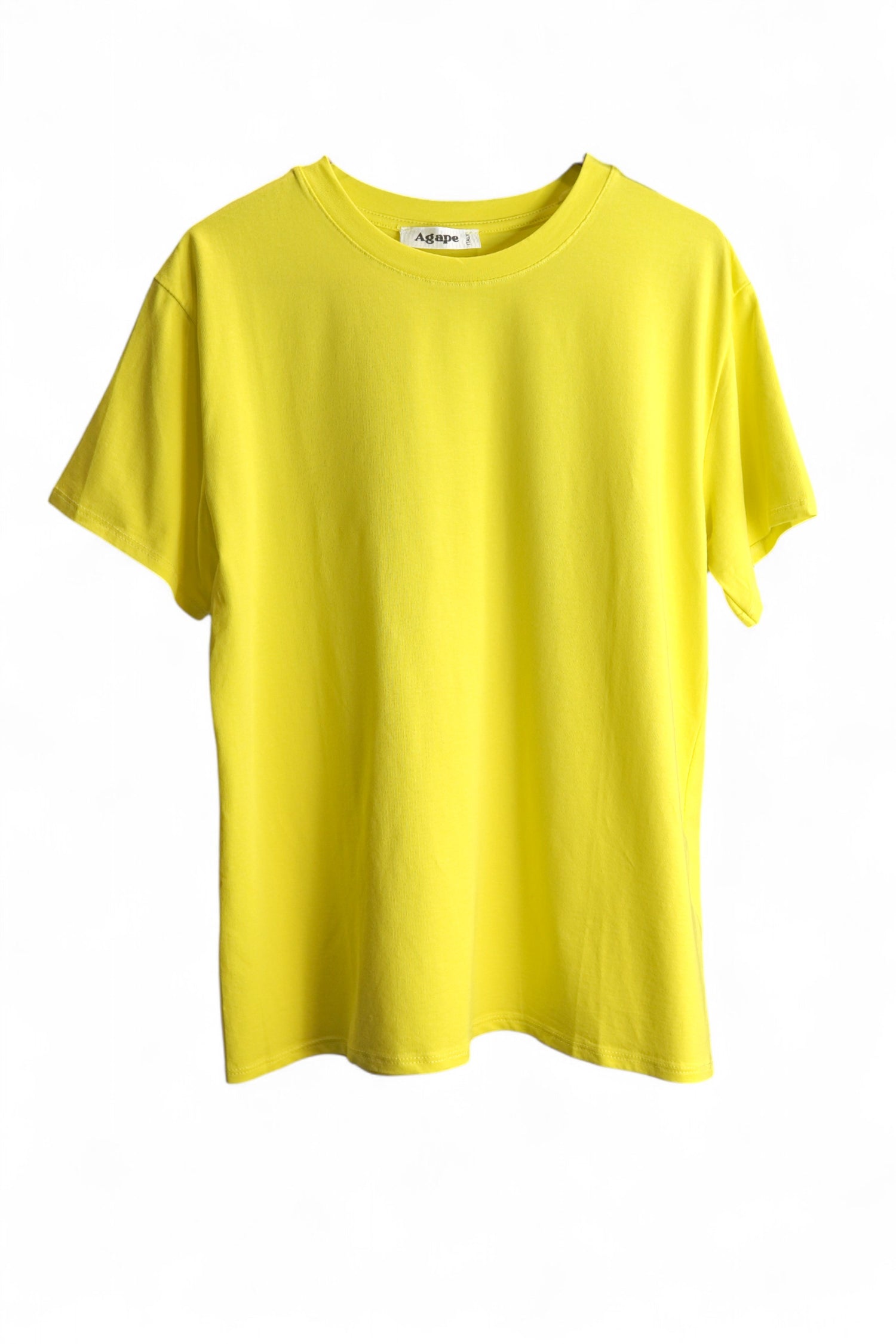 Tricou galben deschis, vesel și confortabil, din bumbac și elastan