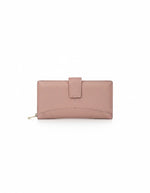 All Above Boutique women's leather wallet with multiple card slots and secure clasp closure, available in various colors.