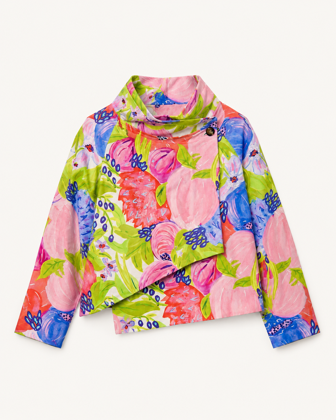 Jachetă Structurată Spring Print Din Material Texturat