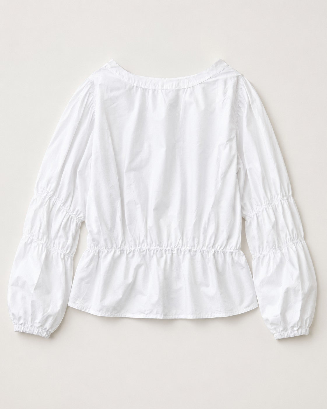 Bluza din bumbac cu maneca raglan si insertii elastice, culoare alb, fotografie