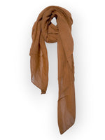 Esarfa din bumbac subtire, culoare camel.