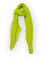 Esarfa din bumbac subtire, culoare verde lime.