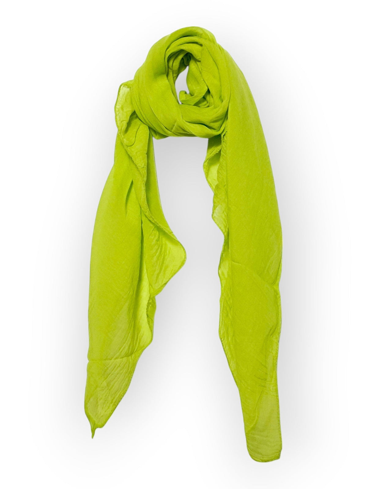 Esarfa din bumbac subtire, culoare verde lime.