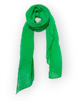 Esarfa din bumbac subtire, culoare verde smarald.