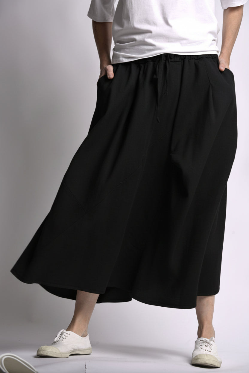 Fustă Cloș Cu Talie Elastică – Pliuri Decorative Midi