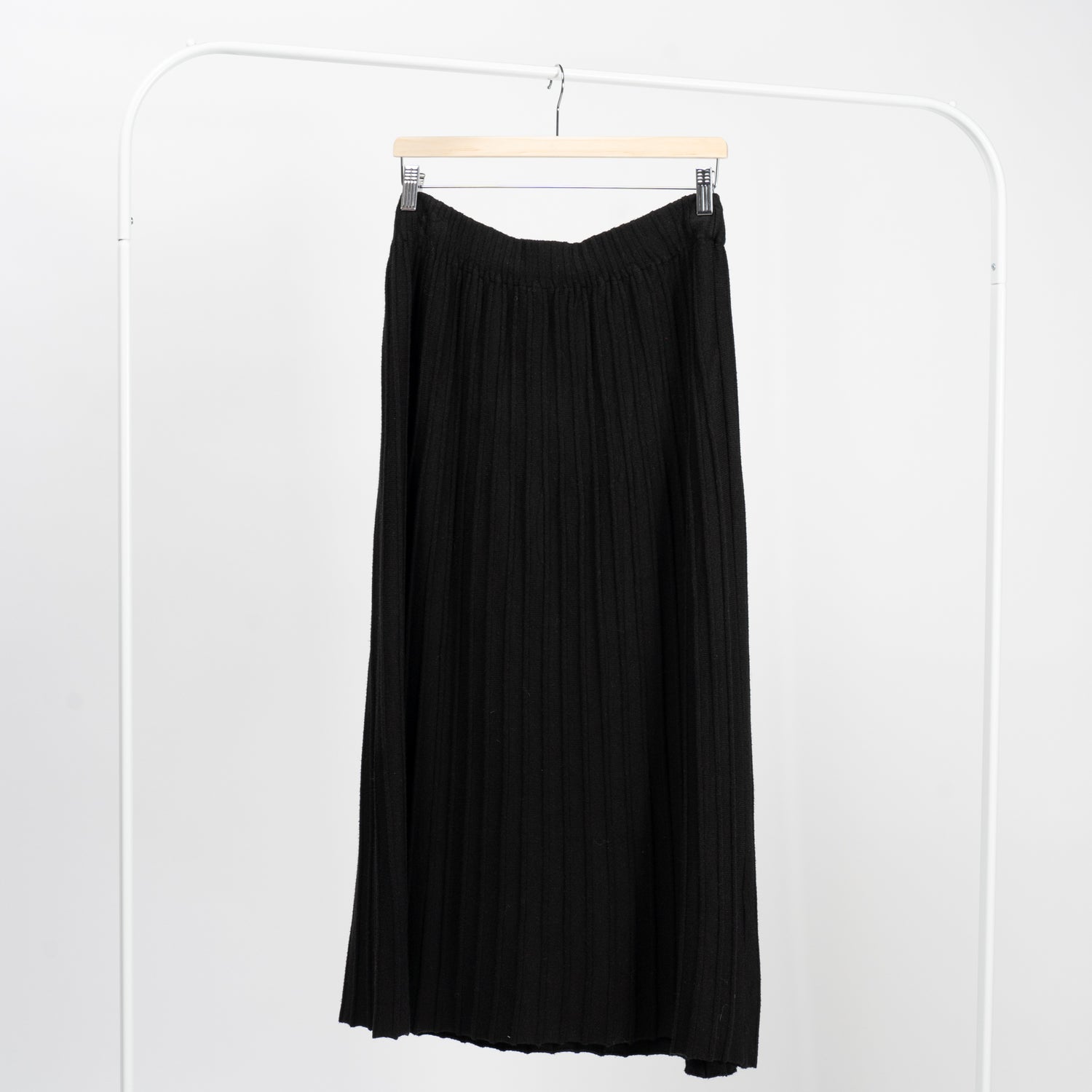 Fustă Midi Cloș Din Tricot Moale Cu Talie Elastică