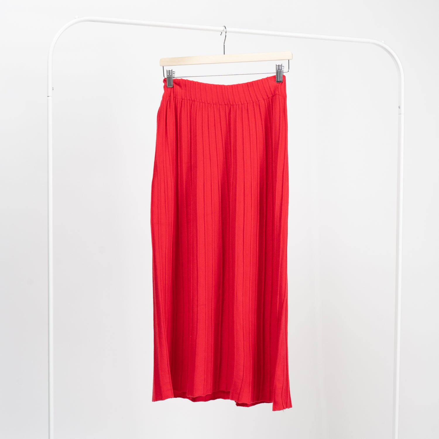 Fustă Midi Cloș Din Tricot Moale Cu Talie Elastică