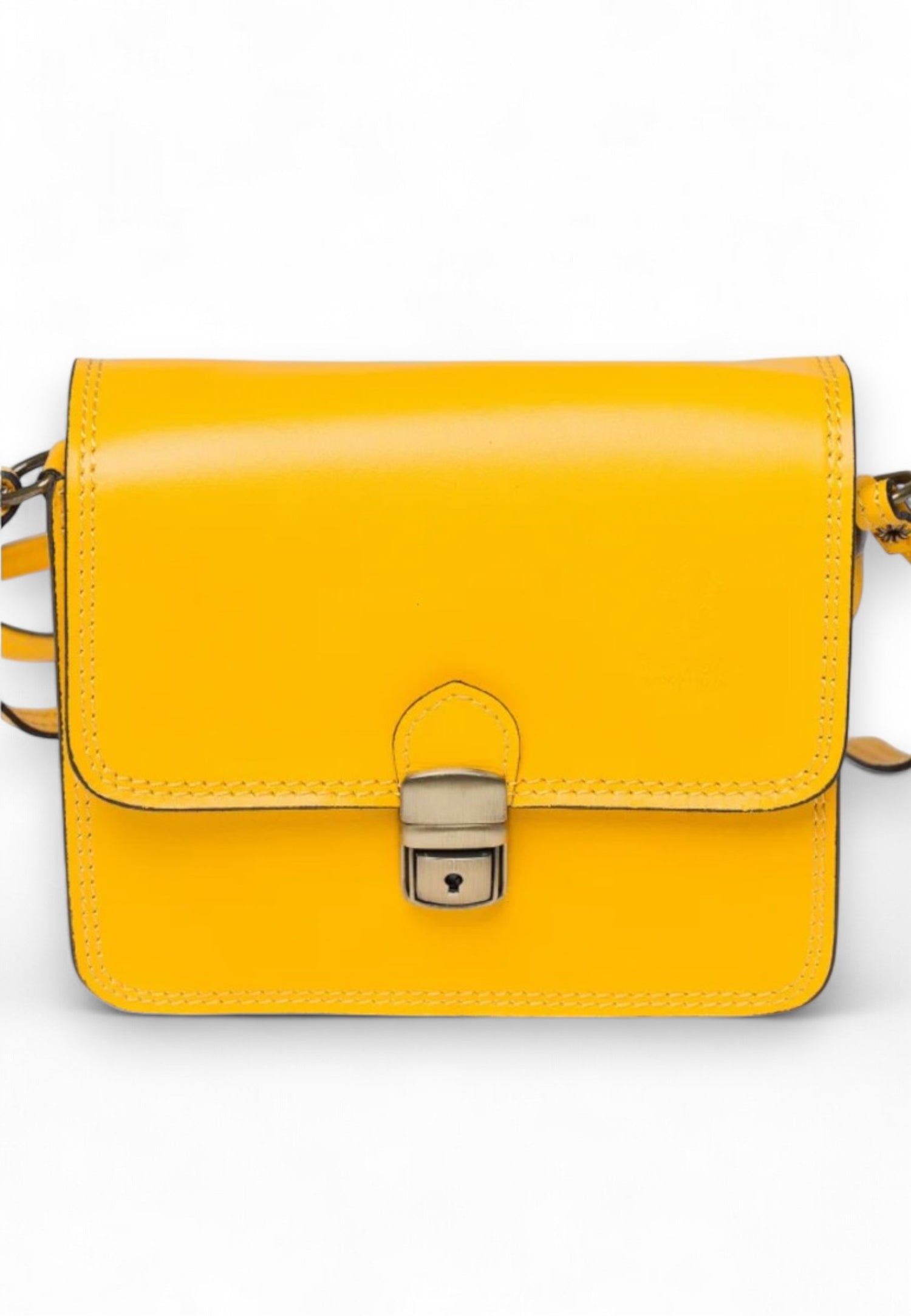Geantă Crossbody Din Piele Naturală Cu Clips – Model Bucket