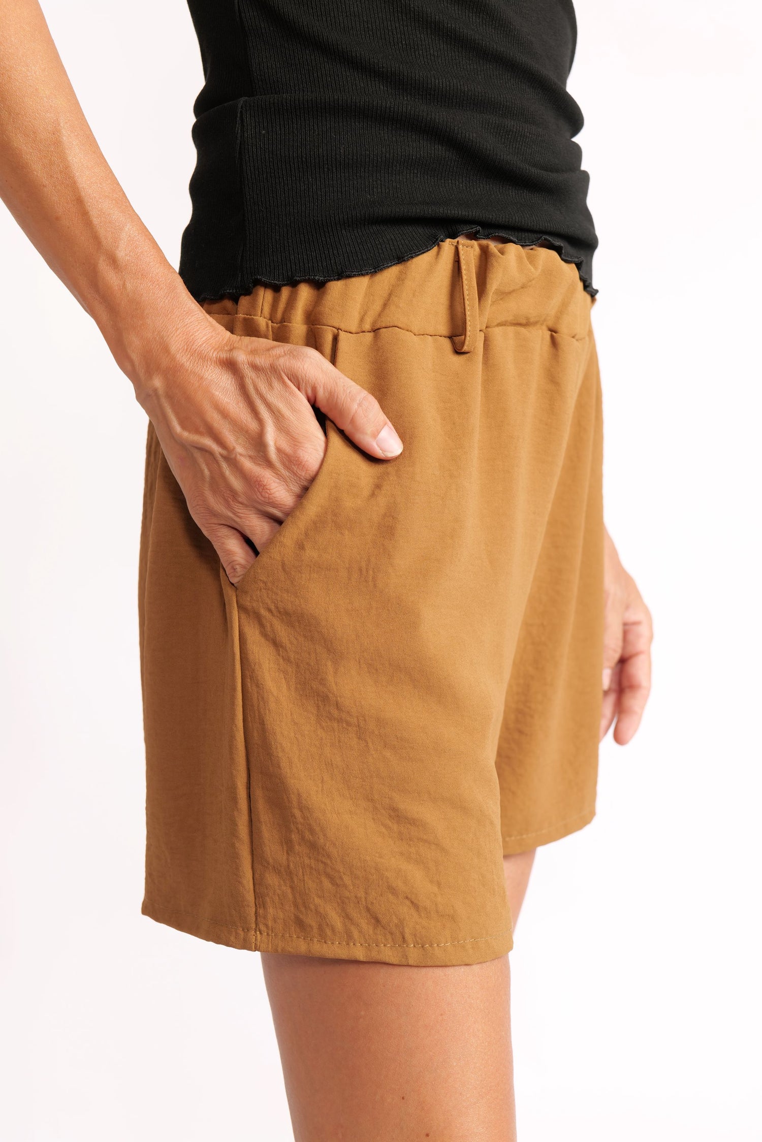 Pantaloni Scurți Cu Cădere Lejeră Din Poliester