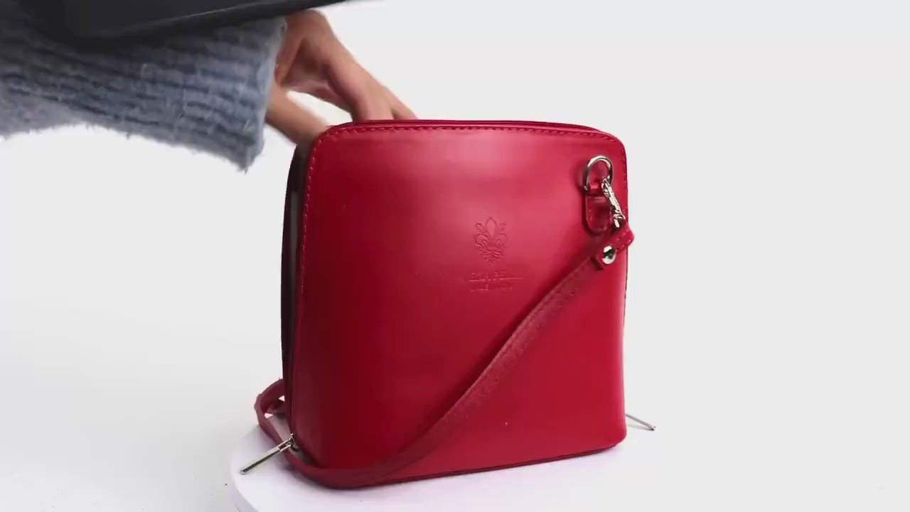 Geantă Bucket Cross Body Din Piele Naturală