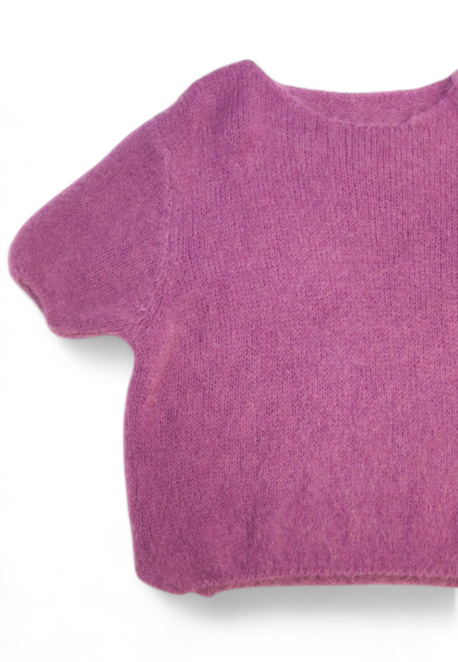 Pulover Cu Mânecă Scurtă Din Mohair