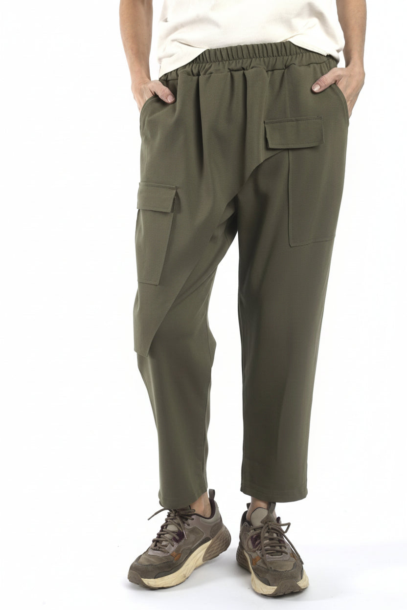 Pantaloni Cu Talie Elastică - Croială Lejeră - Buzunare Funcționale