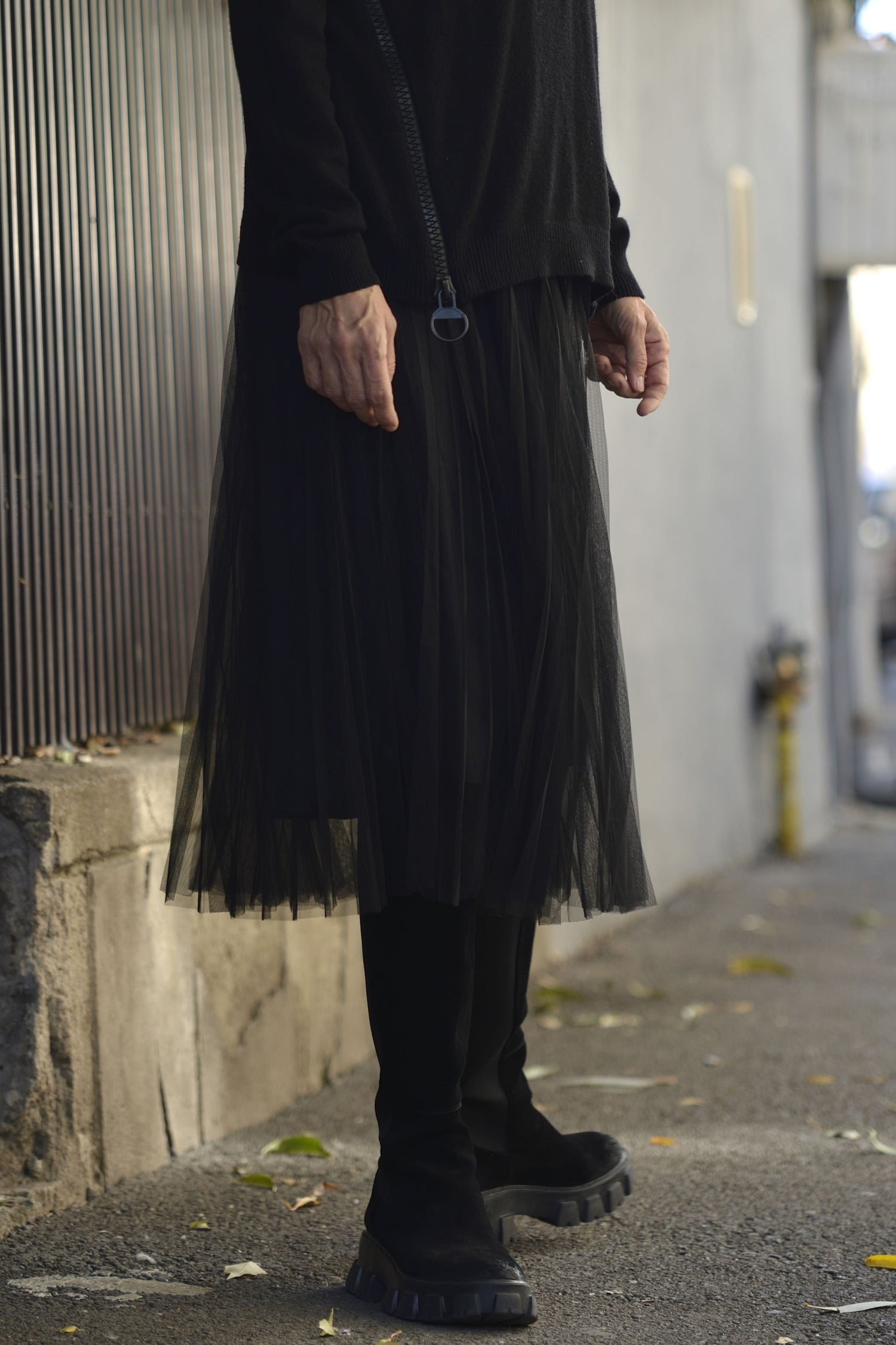 Rochie Din 2 Piese Cu Pulover Și Fustă Tulle Plisată