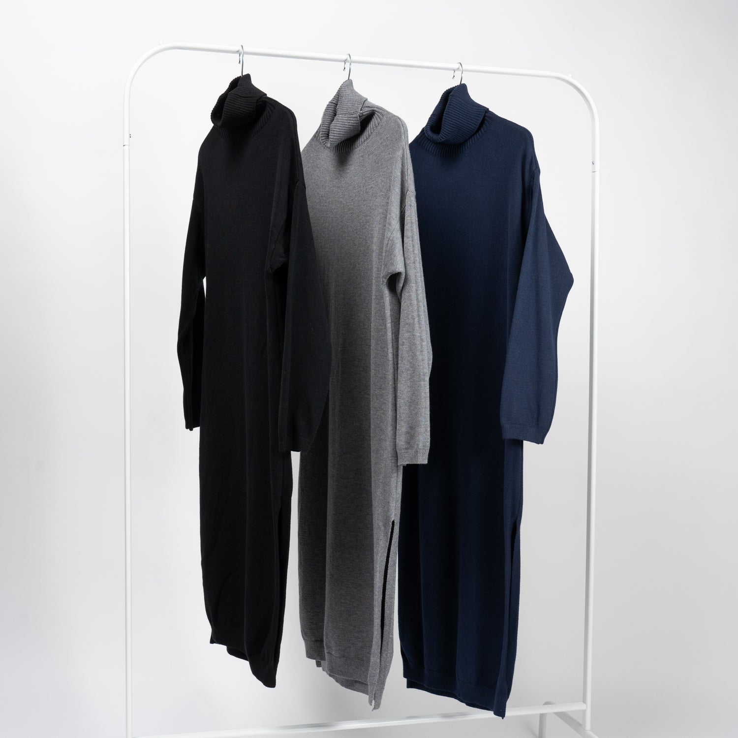 Rochie Midi Tip Pulover Cu Guler Înalt