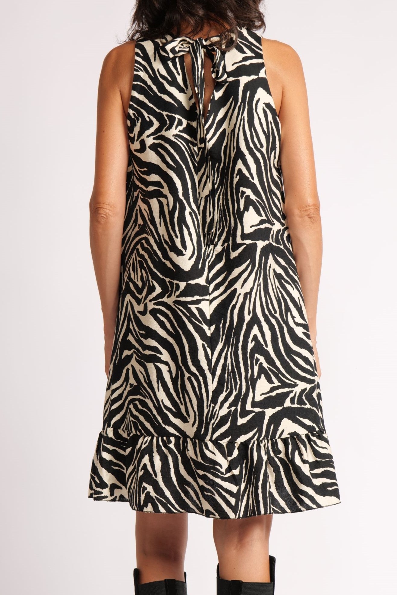 Rochie Animal Print Din Viscoză – Croială Lejeră Tip A