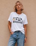 Tricou casual de damă cu imprimeu funny cu văcuță