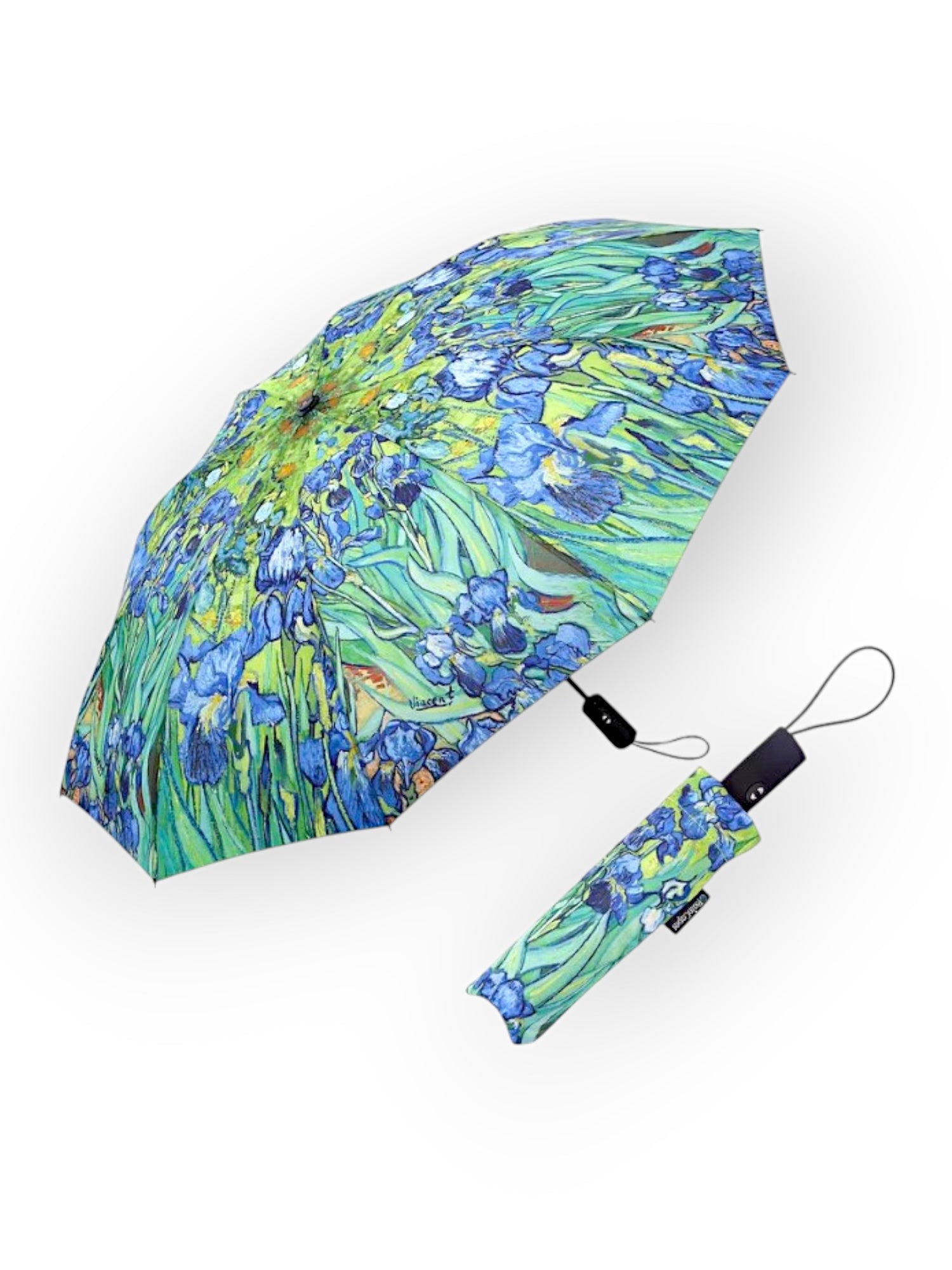 Umbrelă Vincent Van Gogh - Model Iriși, Pliabilă și Rezistentă la Vânt